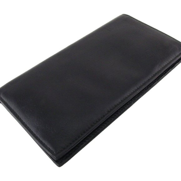 SALVATORE FERRAGAMO Long billing Ganchini Pattern Leather Authentic USED - Picture 3 of 11